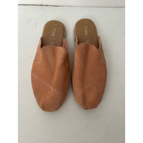 Toms Women's Espadrilles Textile Nova Slipper Mule Slip-On Coral Pink Size 6.5 - Picture 4 of 10